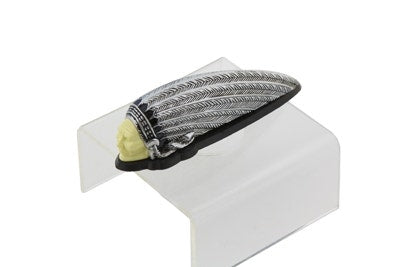 Indian Face Front Fender Lamp White Retro Vintage Scout Chief 33-2194