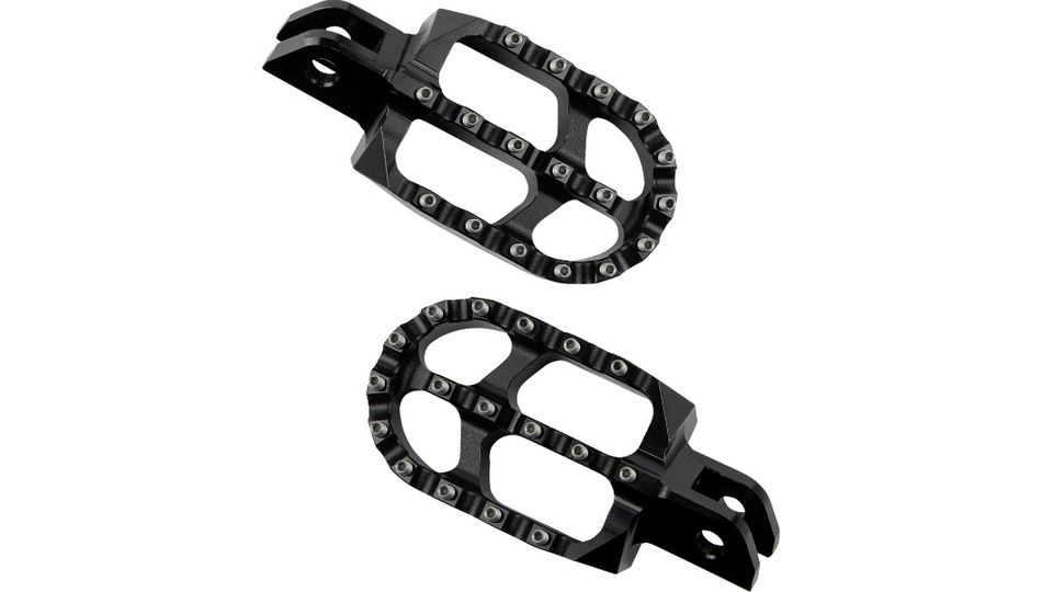 Moose Black Aluminum Driver Footpegs 4 Harley 18-23 FX Models