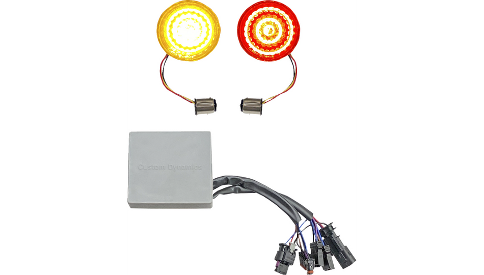 Custom Dynamics Smart LED Bullet Turn Signals 4 Harley 18-24 M8 Sportsters