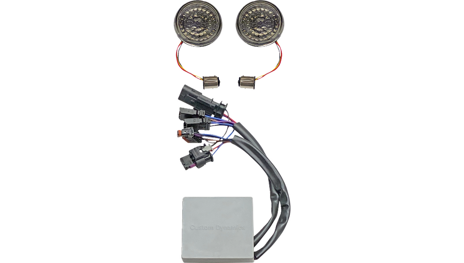 Custom Dynamics Smart LED Bullet Turn Signals 4 Harley 18-24 M8 Sportsters