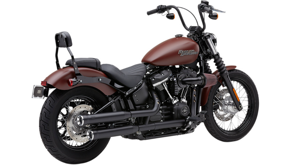 Cobra 3" RPT Raven Black Slip-On Mufflers 4 Harley 18-22 Softails
