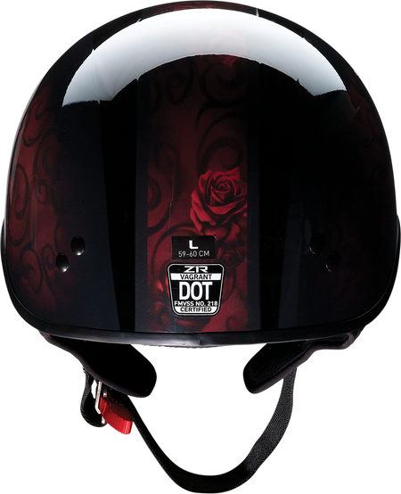 Z1R Vagrant Red Catrina Helmet - Black/Red
