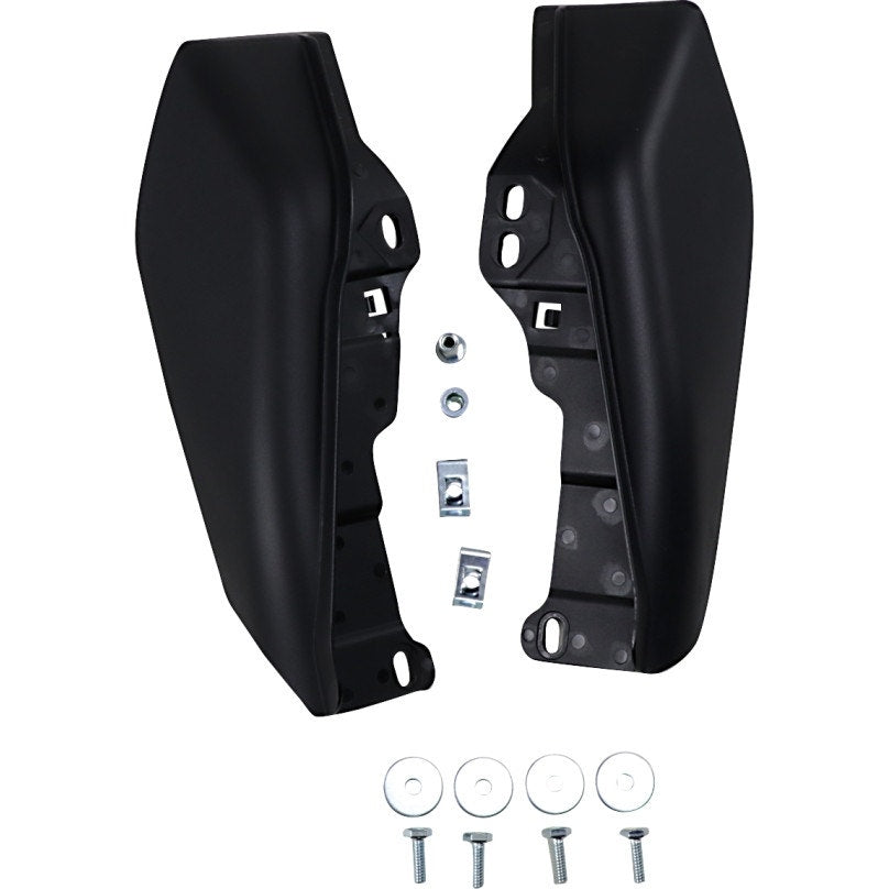 Drag Specialties Black Frame Mounted Engine Heat Deflectors 09-16 Harley Touring