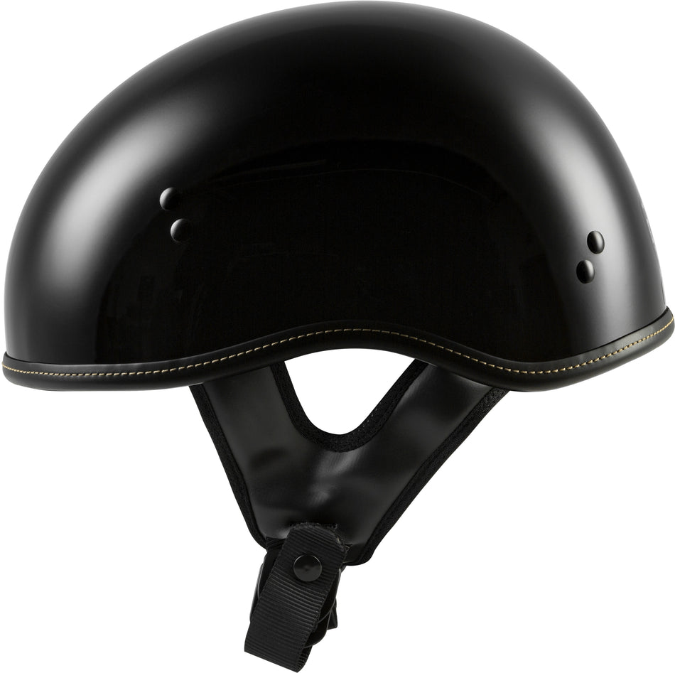 Highway 21 Gloss Black .357 Half Helmet DOT Harley Style Motorcycle (XS-2XL) NEW