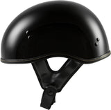 Highway 21 Gloss Black .357 Half Helmet DOT Harley Style Motorcycle (XS-2XL) NEW