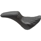 Mustang Black Double Diamond Extreme Fastback Seat 4 Harley