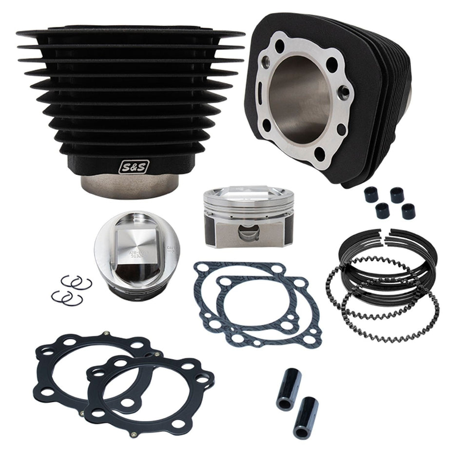 S&S 910-0692 Black 1250CC 3-9/16" Big Bore Cylinder Kit 11:2:1 Harley XL 86-Up