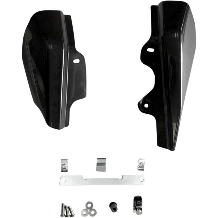 Drag Specialties Black Frame Mounted Engine Heat Deflectors 01-08 Harley Touring