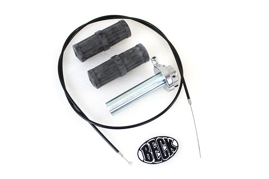 1/4" Turn Throttle Kit for 1" Handlebars w/ 60" Cable Harley FL XL FX 76-96
