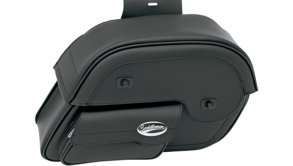 Saddlemen Cruis'N Slant Large 17" Throw-Over Universal Saddlebags w/ Face Pouch