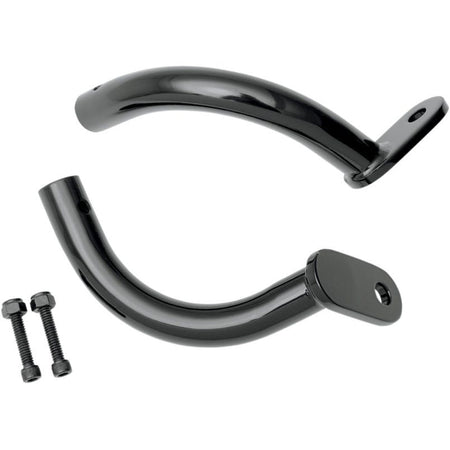 Drag Rick Doss Black Saddlebag Guard Eliminator Supports Brackets Harley FLH/T 97-08