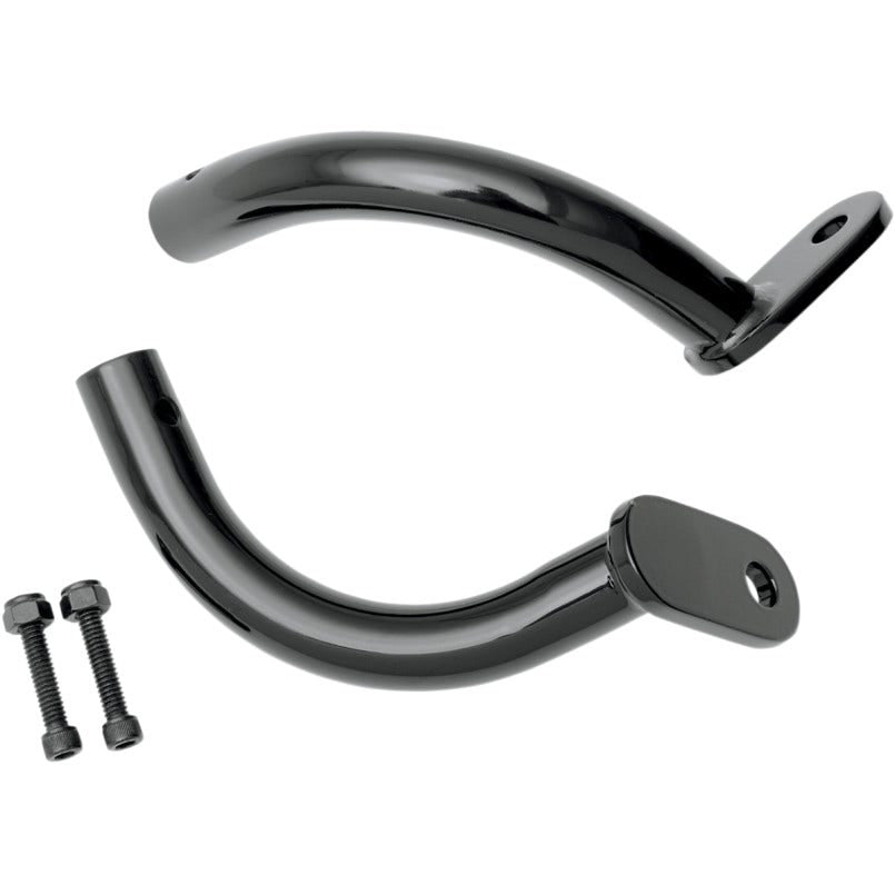 Drag Rick Doss Black Saddlebag Guard Eliminator Supports Brackets Harley FLH/T 97-08