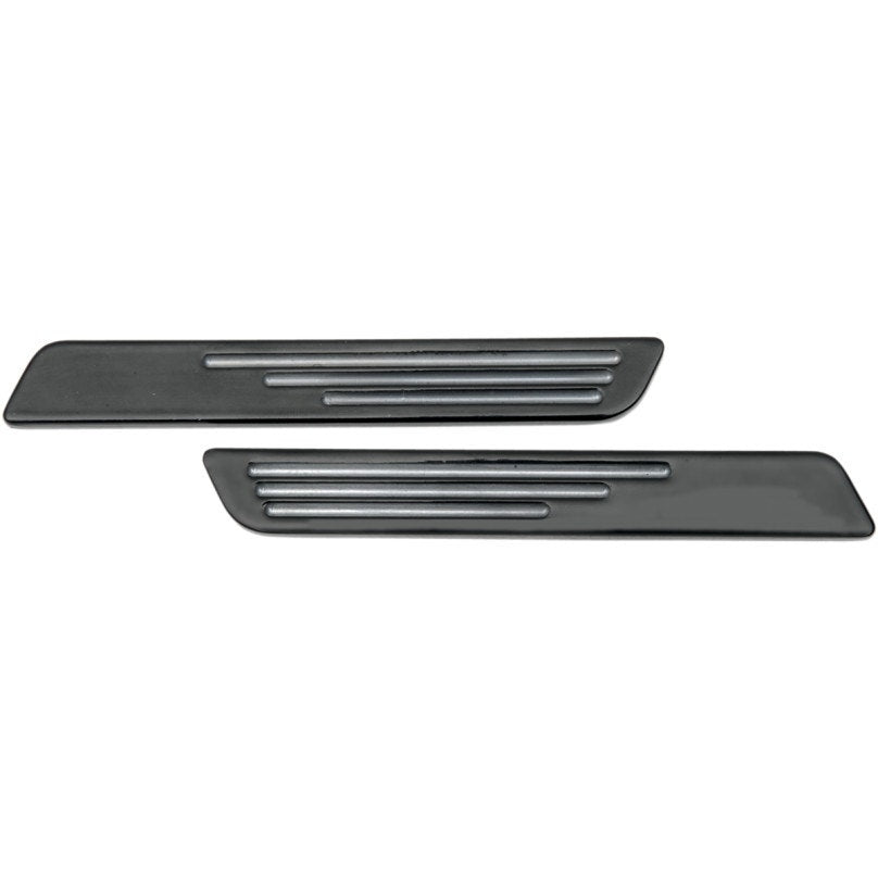 Drag Saddlebag Latch Cover Inserts Ball Milled Black For Harley FLH/T 93-13