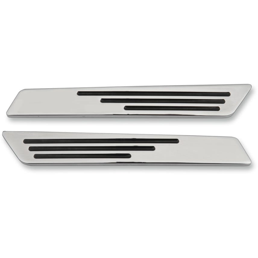 Drag Specialties Hotop Designs Chrome Saddlebag Hinge Latch Inserts for Harley 14-19