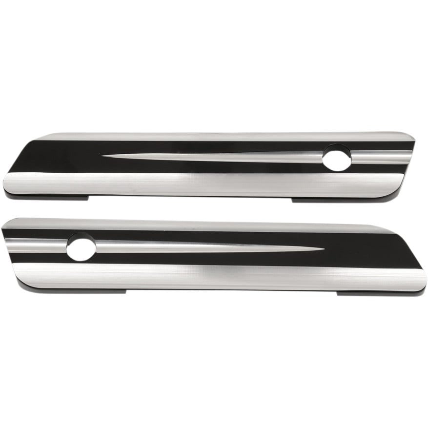 Drag Black Machined Saddlebag Hinge Billet Latch Covers for Harley 14-16 Touring