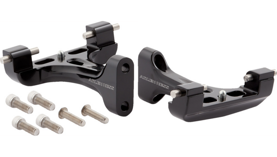 Arlen Ness Passenger Floorboard Mounts 4 Harley 99-23 FL Models