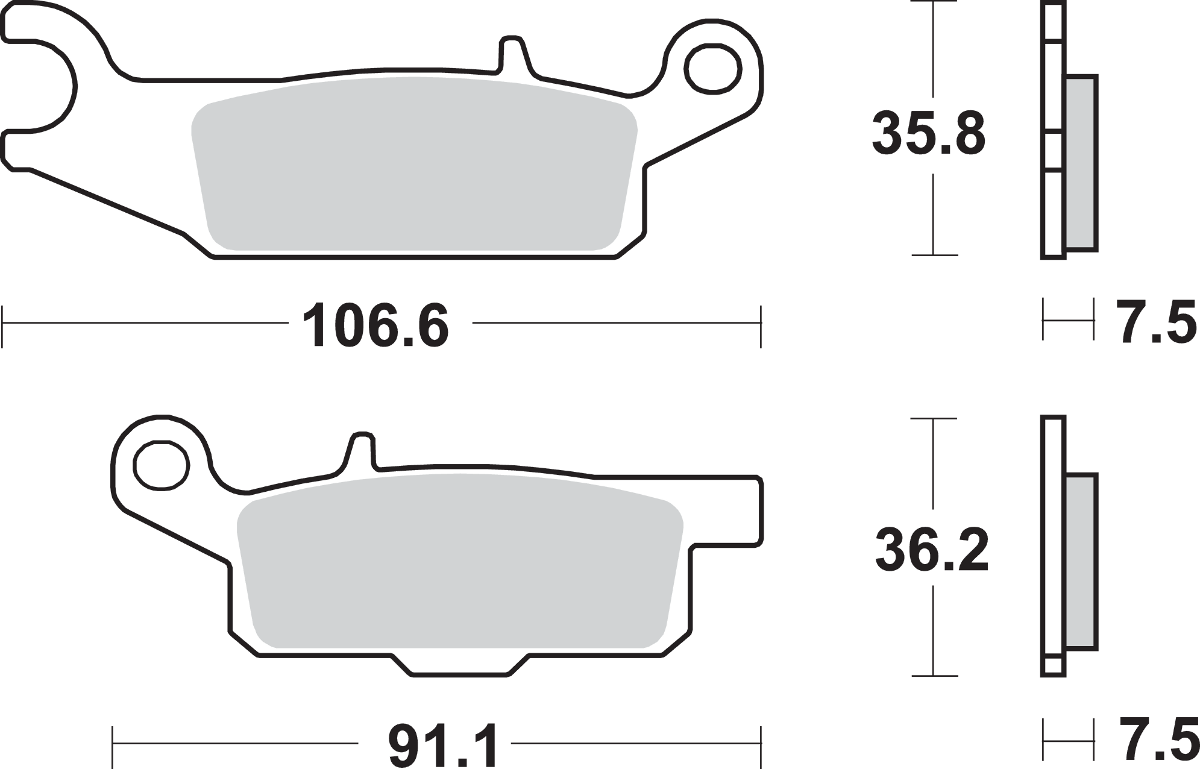 SBS SI Off-Road Sintered Brake Pads for Select 1983-2026 Models