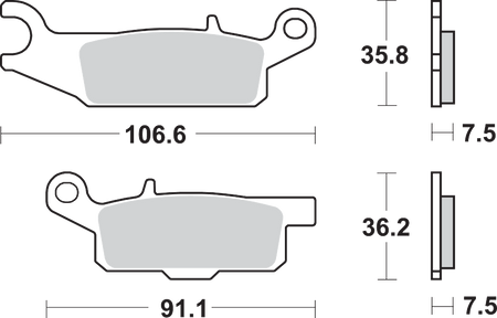 SBS SI Off-Road Sintered Brake Pads for Select 1983-2026 Models