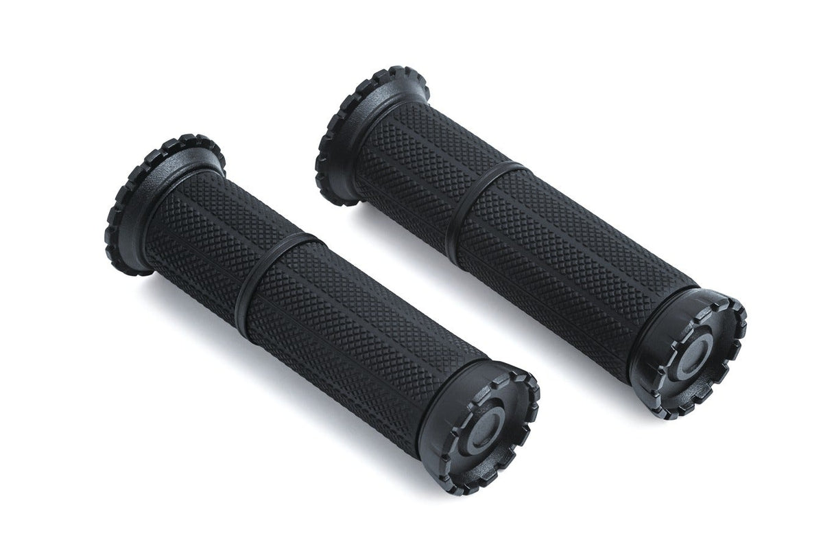 Kuryakyn Satin Black Riot Grips for 1" Diameter Bars Honda Suzuki 3585