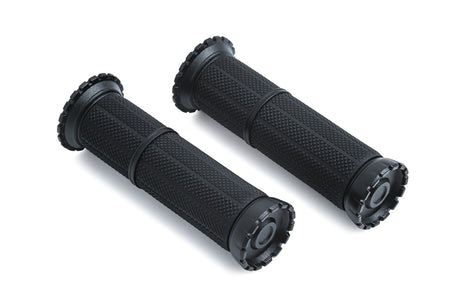 Kuryakyn Satin Black Riot Grips for 1" Diameter Bars Honda Suzuki 3585