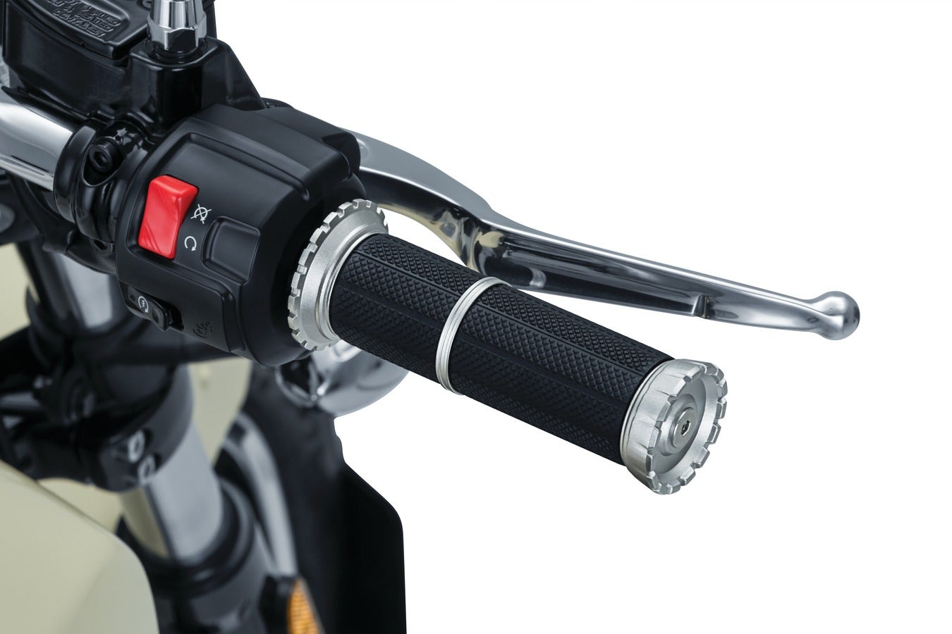 Kuryakyn Silver Riot Grips for 7/8" Diameter Bars Honda Yamaha 3586