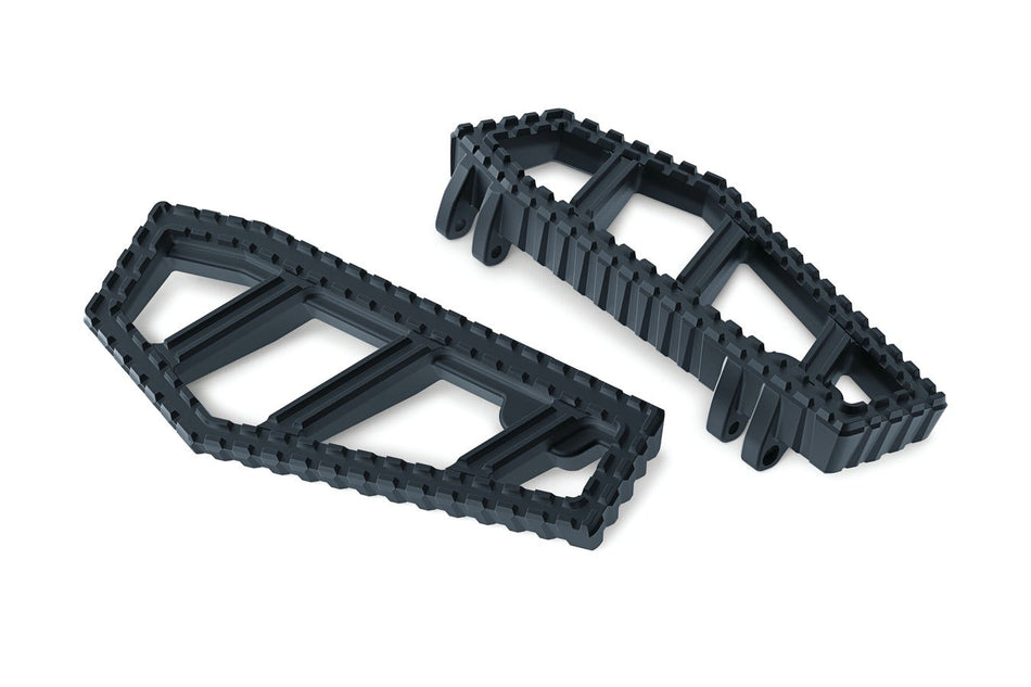 Kuryakyn Black Satin Riot Driver Rider Front Floorboards 84-17 Harley FL