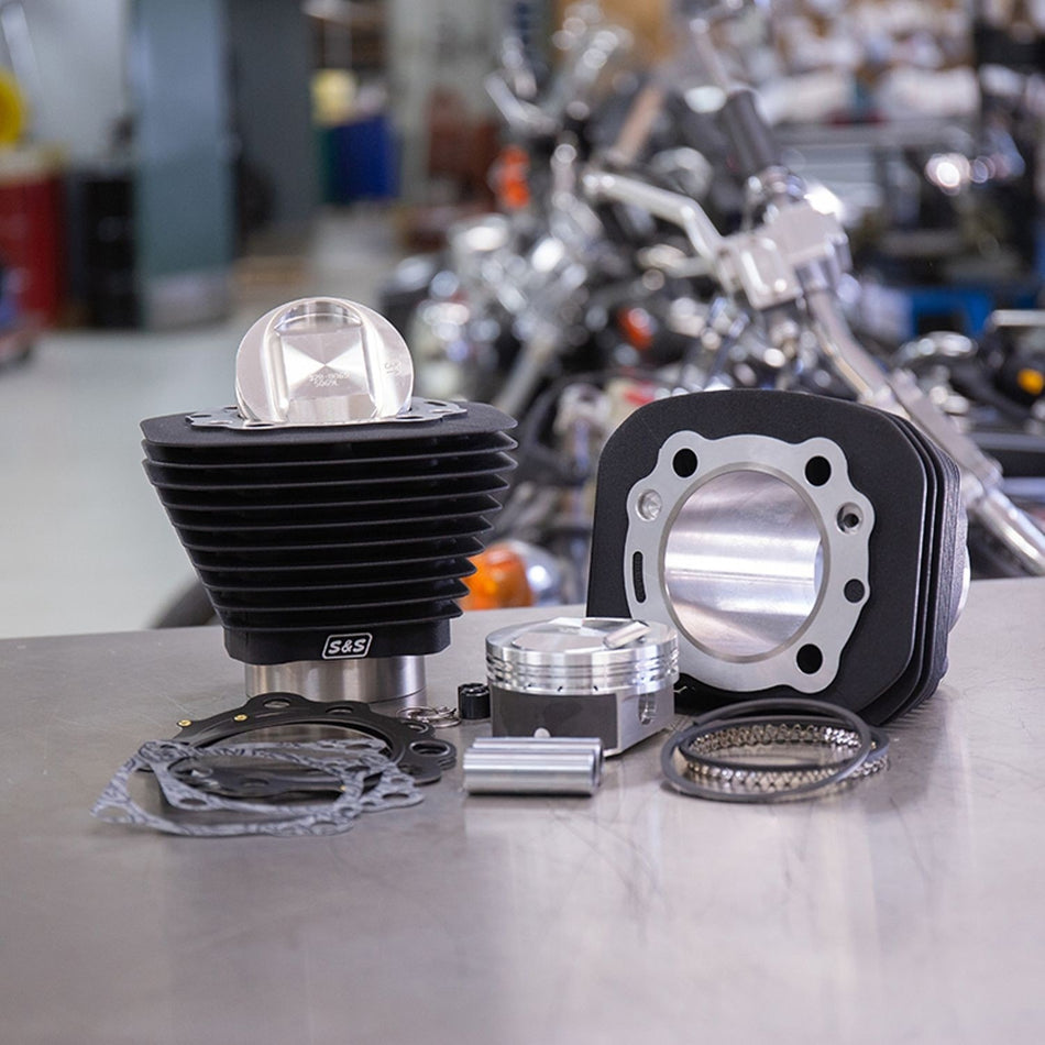 S&S 910-0692 Black 1250CC 3-9/16" Big Bore Cylinder Kit 11:2:1 Harley XL 86-Up