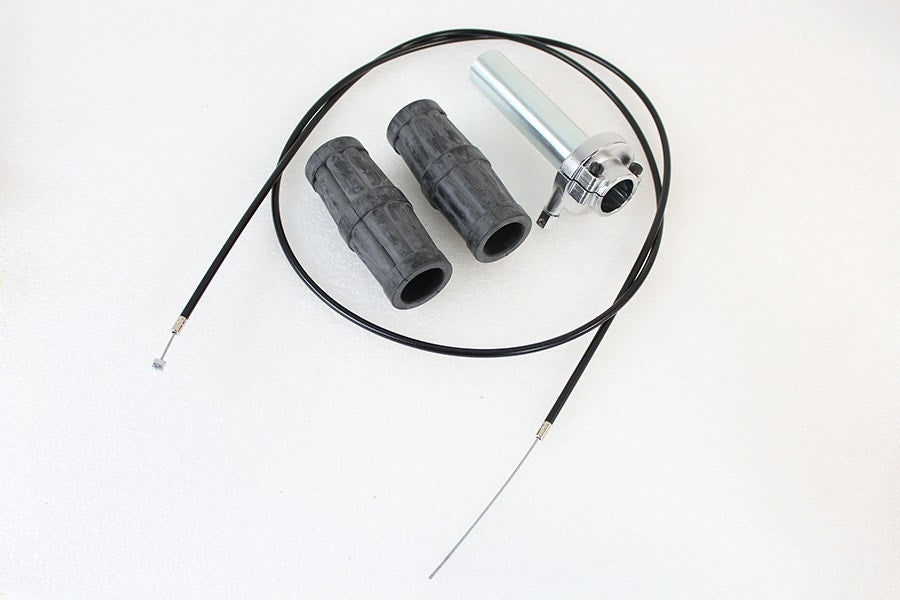 1/4" Turn Throttle Kit for 1" Handlebars w/ 60" Cable Harley & Custom Chopper