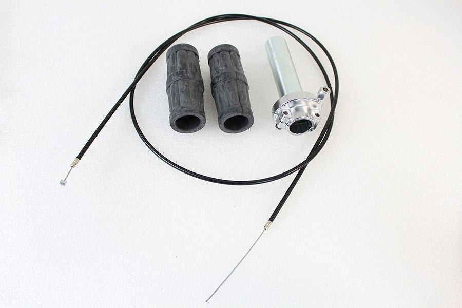 1/4" Turn Throttle Kit for 1" Handlebars w/ 60" Cable Harley & Custom Chopper