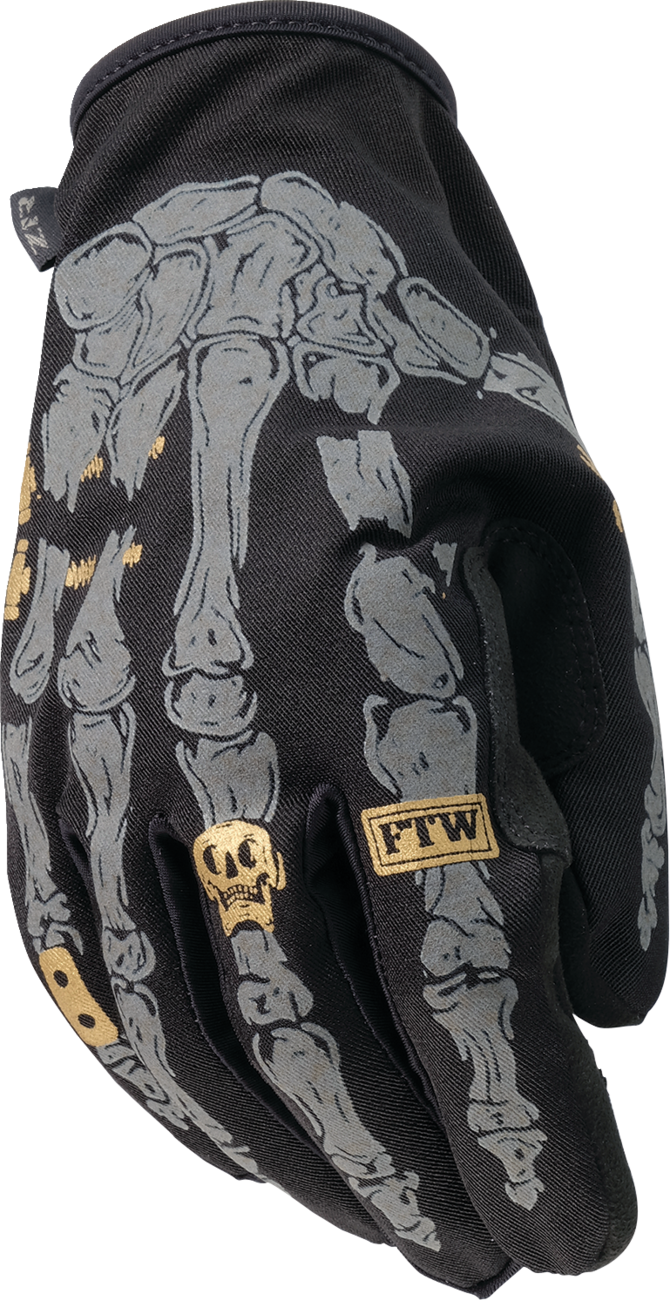 Z1R Mens Reflective Motorcycle Gloves - Black/Silver