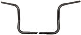 FBI Fat Baggers 1-1/4" EZ Round Top Handlebars for Harley-Davidson FLH/X '86-'22 - Black / 14"