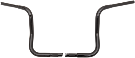 FBI Fat Baggers 1-1/4" EZ Round Top Handlebars for Harley-Davidson FLH/X '86-'22 - Black / 14"