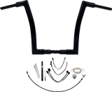 FBI Fat Baggers 1-1/2" EZ Flat Top Handlebar Kits for FLHR '21-'25 - Black / 14"
