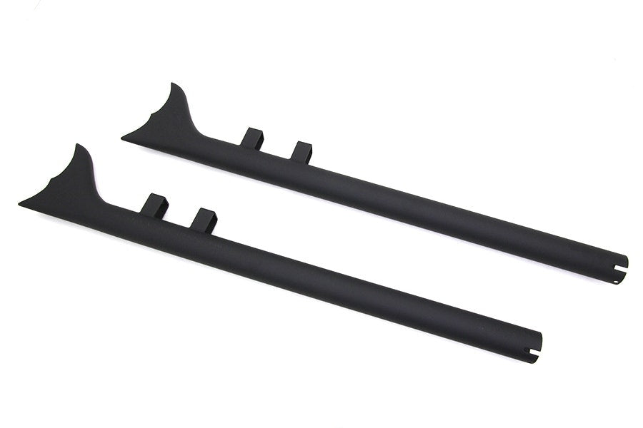 V-Twin 30-0783 Black 1-7/8" Fishtail Slip-On Mufflers 32" Long Harley FLT 95-16