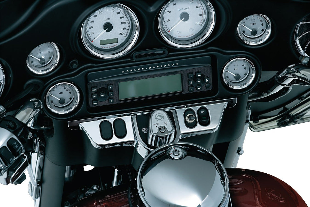 Kuryakyn Chrome Fairing Switch Panel Accent for Harley FLH/X '96-'13