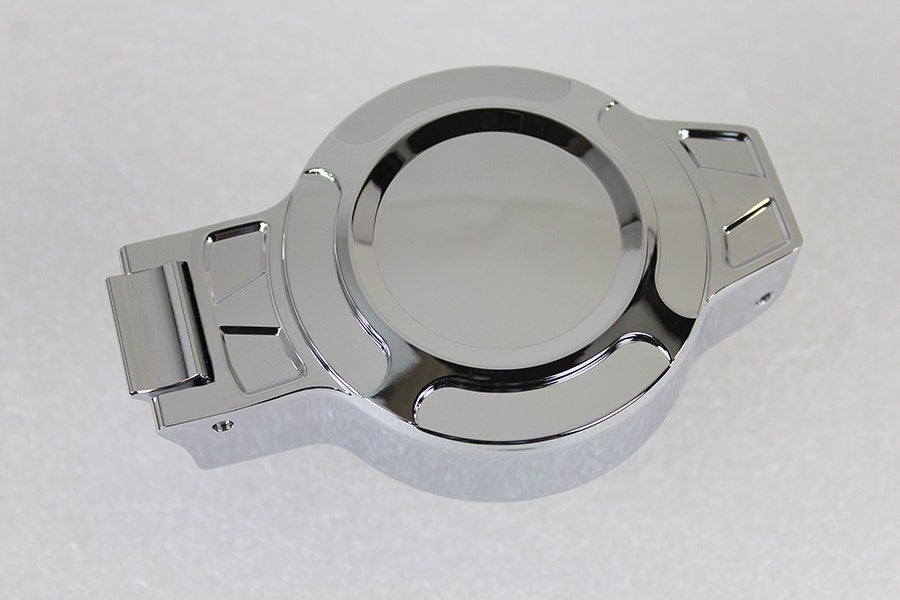 V-Twin 38-0881 Flip Up Gas Cap Vented Chrome Harley Softail Dyna Sportster 96-Up
