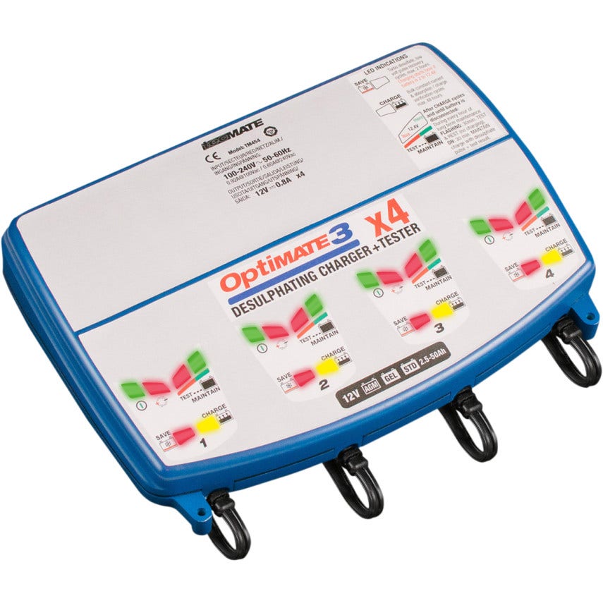 Optimate 3 x  4 Multi-Bank 12V Battery Charging Maintanence Tender System