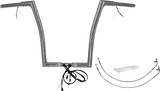 FBI Fat Baggers Wired 1-1/4" Flat Top Handlebar Kits for 15 FLTRX/S - Chrome / 16"