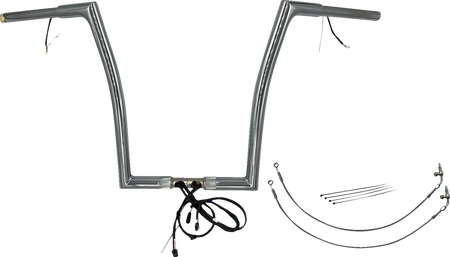 FBI Fat Baggers Wired 1-1/4" Flat Top Handlebar Kits for 15 FLTRX/S - Chrome / 16"