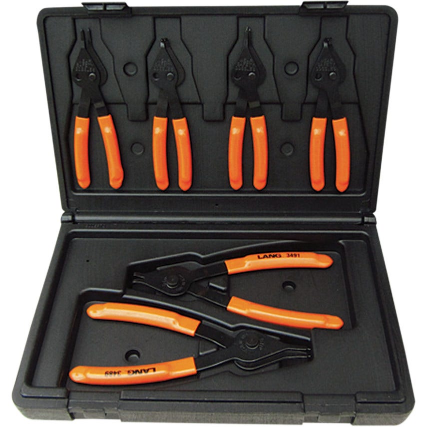 Lang Tools 6 Piece Snap Ring Internal & External Plier Set