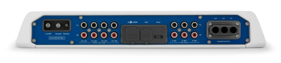 JL Audio 6 Ch. Class D Full-Range Marine Amplifier with Integrated DSP 600W