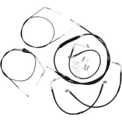 LA Choppers LA-8006KT-16B Cable & Brake Line Kit 15"-17" Harley FLH/FLT 96-07