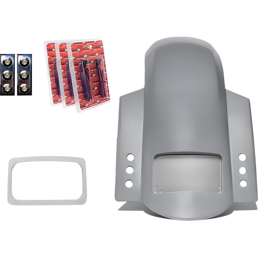 Bagger Nation Short Sport Rear Fender W/ Thunder Tailights for Harley