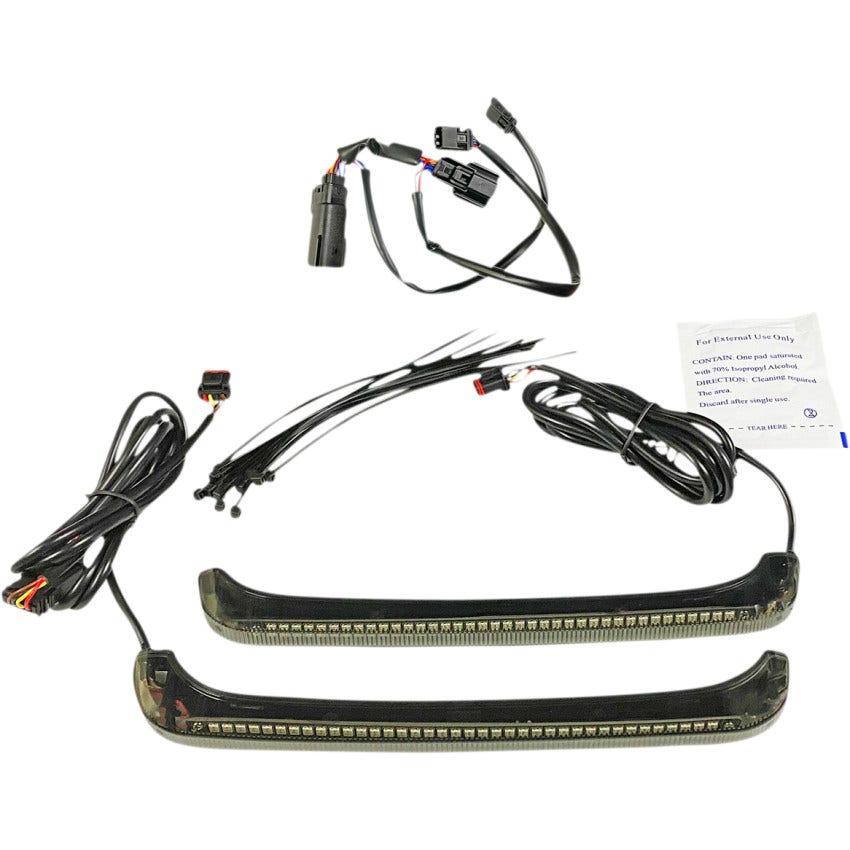 Custom Dynamics Smoke Lens LED Low-Profile BAGZ Accent Light Harley 14-23 FL