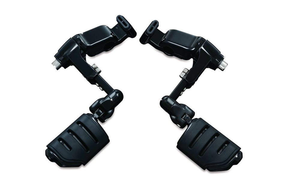 Kuryakyn 3990 Gloss Black Ergo III Trident Dually ISO-Pegs Honda GL1800 F6B Valkyrie