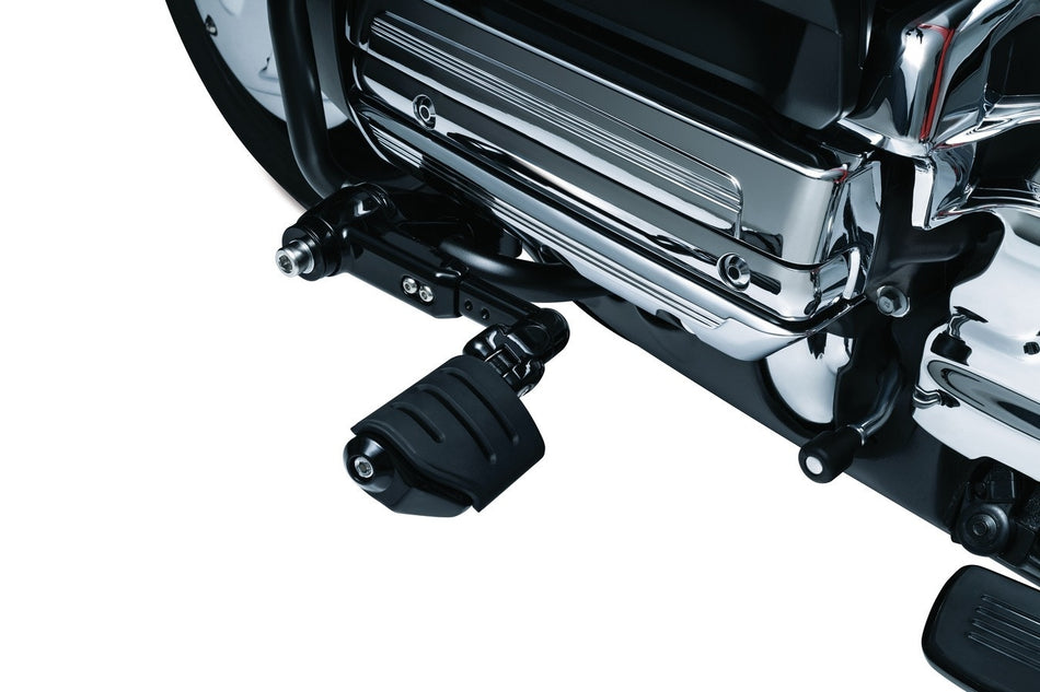 Kuryakyn 3990 Gloss Black Ergo III Trident Dually ISO-Pegs Honda GL1800 F6B Valkyrie