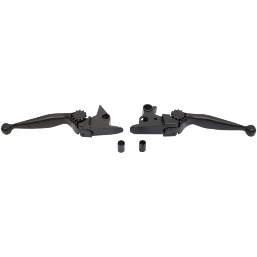 PSR 12-00606-22 Black Journey Adjustable Lever Set Pair Harley Softail 15-Up