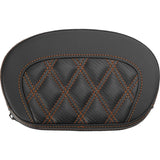 Saddlemen Mini Contour Sissy Bar Pad, Carbon Fiber Lattice Stitch, Harley-Davidson