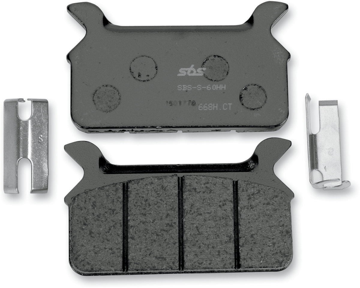 SBS Street Carbon Tech Organic Brake Pads for 1972-2025 Harley-Davidson Touring / Softail / Dyna / FXR / Sportster / V-Rod / FX Super Glide