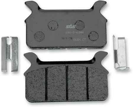 SBS Street Carbon Tech Organic Brake Pads for 1972-2025 Harley-Davidson Touring / Softail / Dyna / FXR / Sportster / V-Rod / FX Super Glide